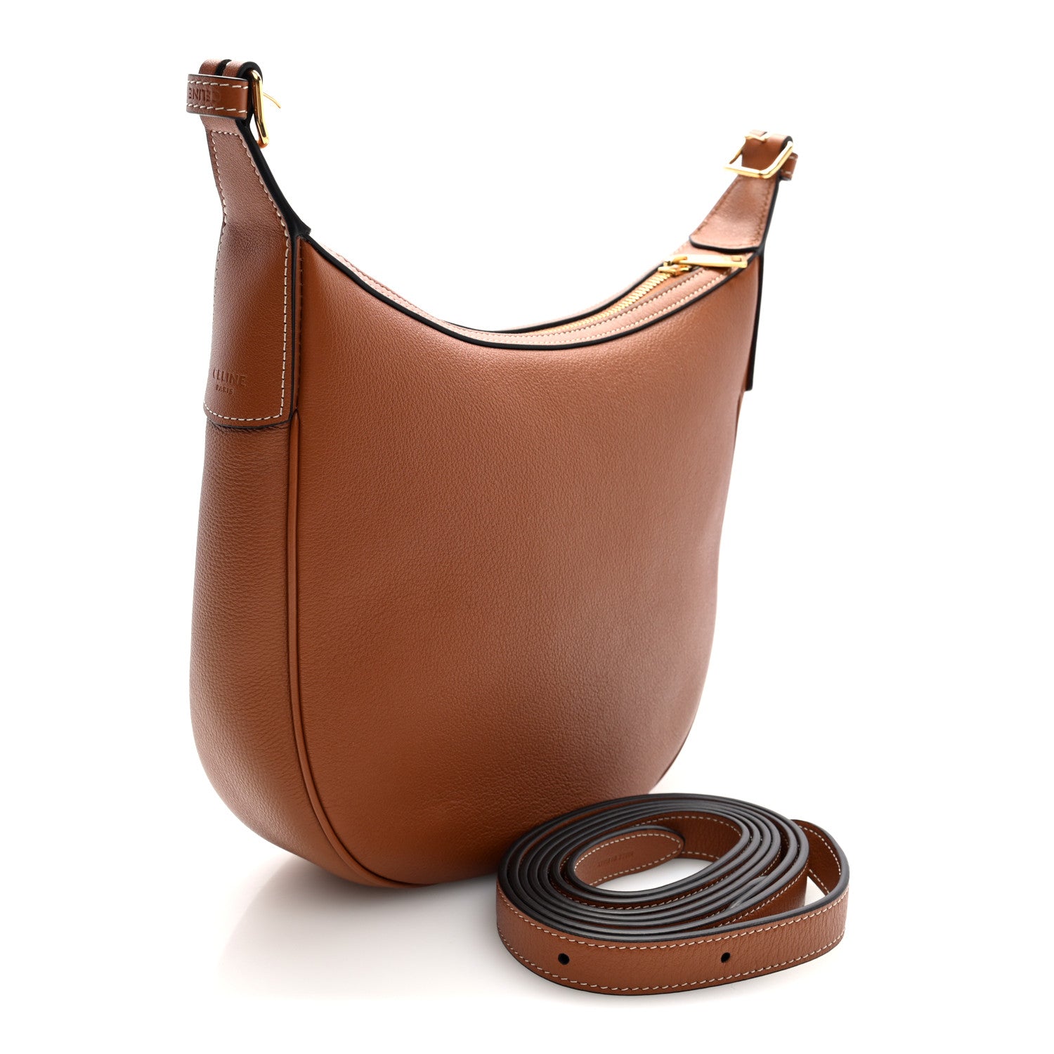 Celine Supple Calfskin Small Triomphe Heloise Shoulder Bag Tan 3 of 10