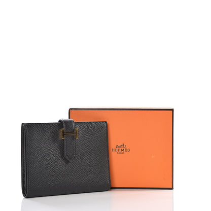 Hermes Epsom Bearn Compact Wallet Black 13 of 13
