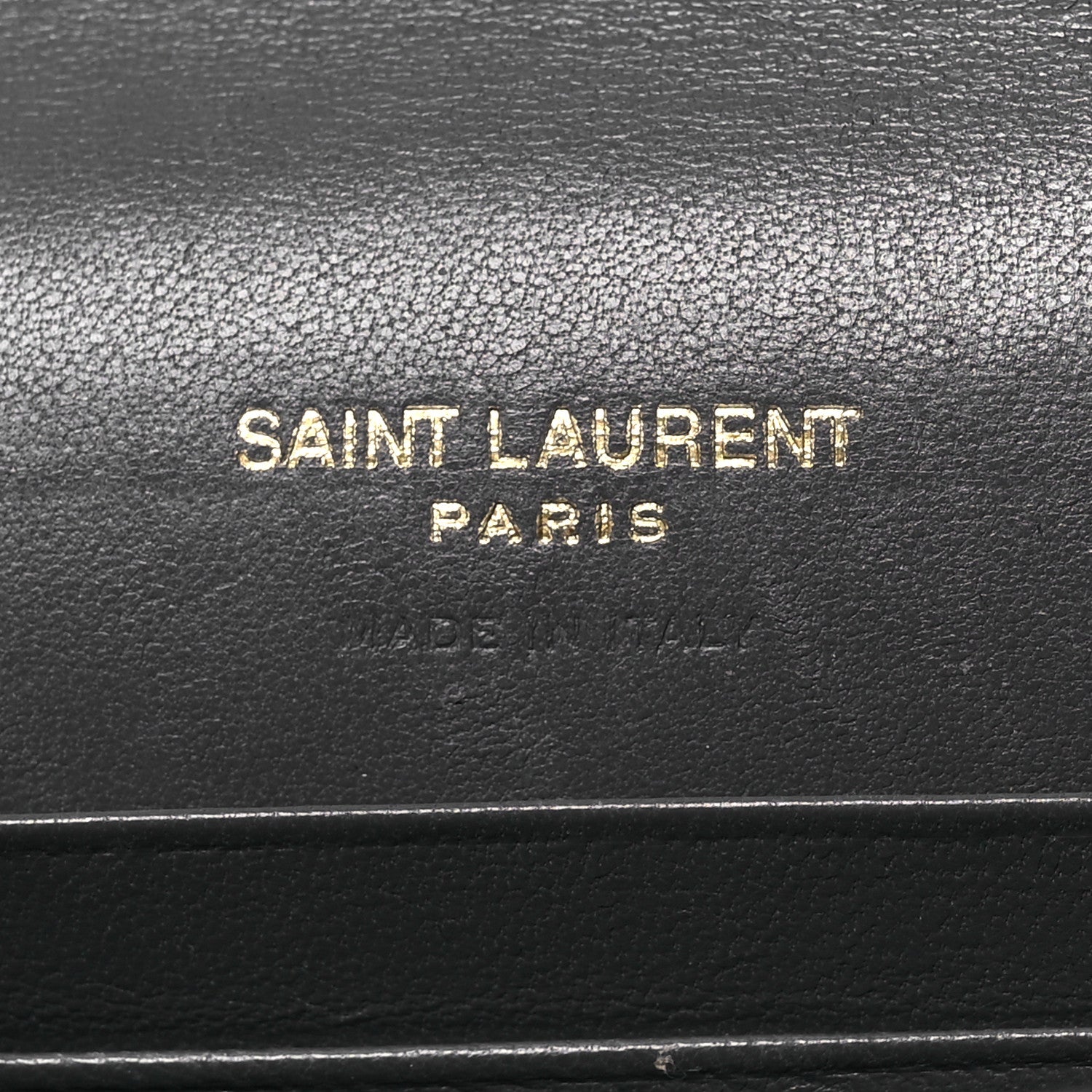 Saint Laurent Lambskin Quilted Monogram Gaby Small Envelope Wallet Fog 7 of 15