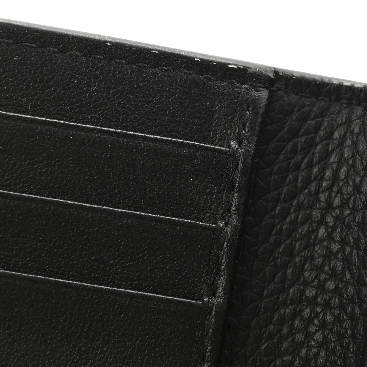 Christian Dior Grained Calfskin Icon Vertical Bifold Card Holder Black 8 of 11