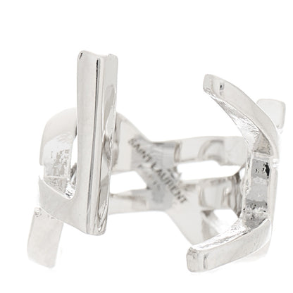 Saint Laurent Metal Small Cassandre YSL Logo Ear Cuff Earring Silver 5 of 6