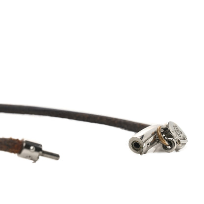 Hermes Natural Bridle Annee De La Fantaisie Heart Cadena Lock Necklace Black 4 of 6