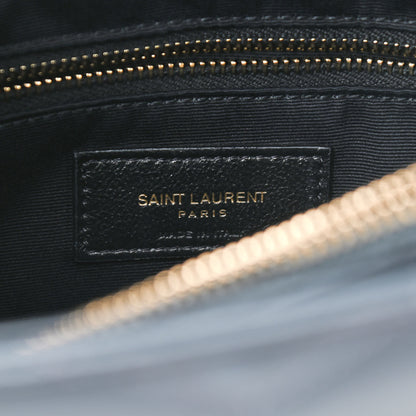 Saint Laurent Calfskin Y Quilted Monogram Medium Loulou Chain Satchel Dark Smog 7 of 9