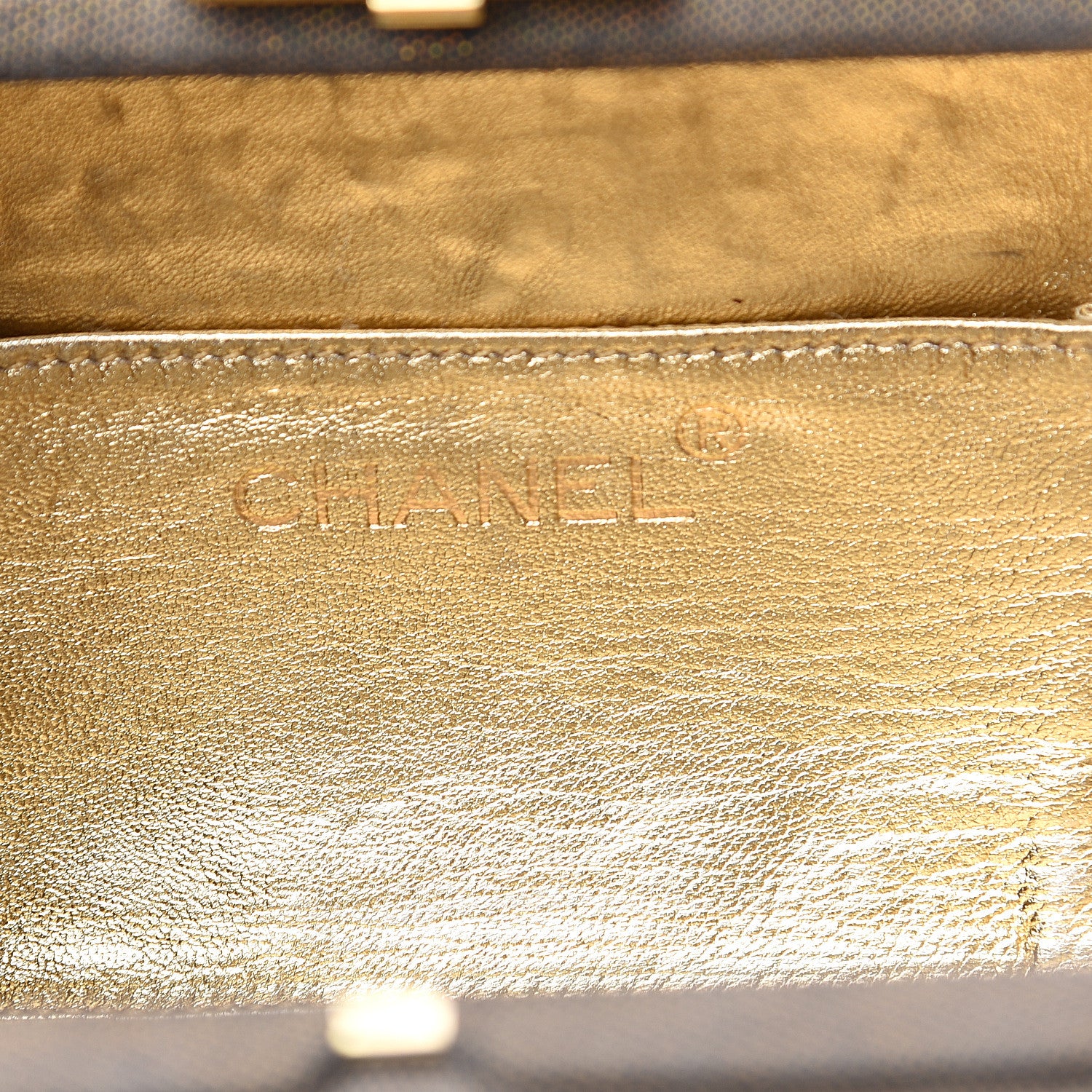 Chanel Satin Evening Clutch Gold 5 of 10