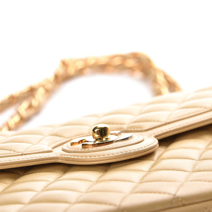 Chanel Lambskin Quilted Medium Single Flap Beige 11 of 13