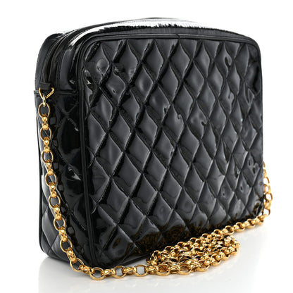 Chanel Patent Quilted CC Camera Case Black 3 of 14