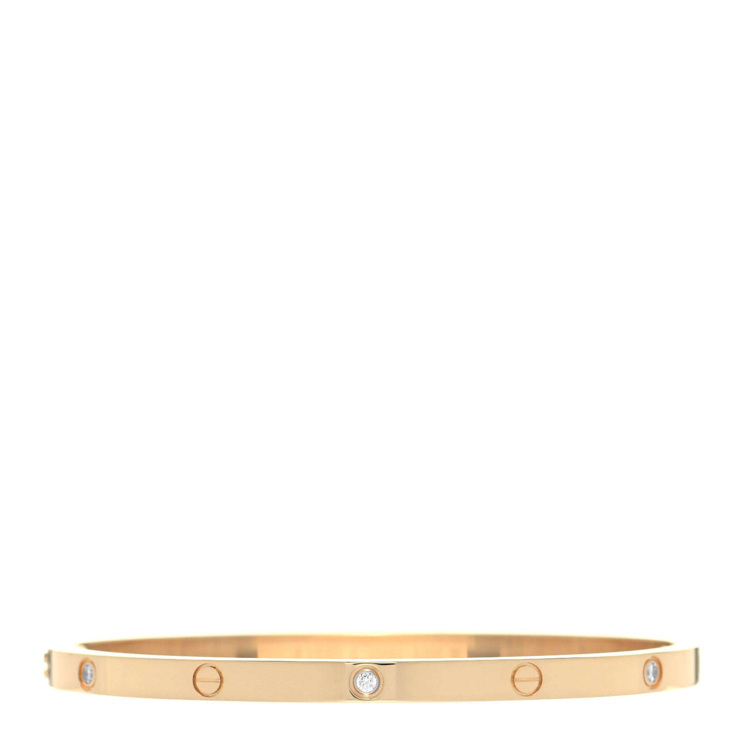Cartier 18K Yellow Gold 6 Diamond Small LOVE Bracelet 16 6 of 12
