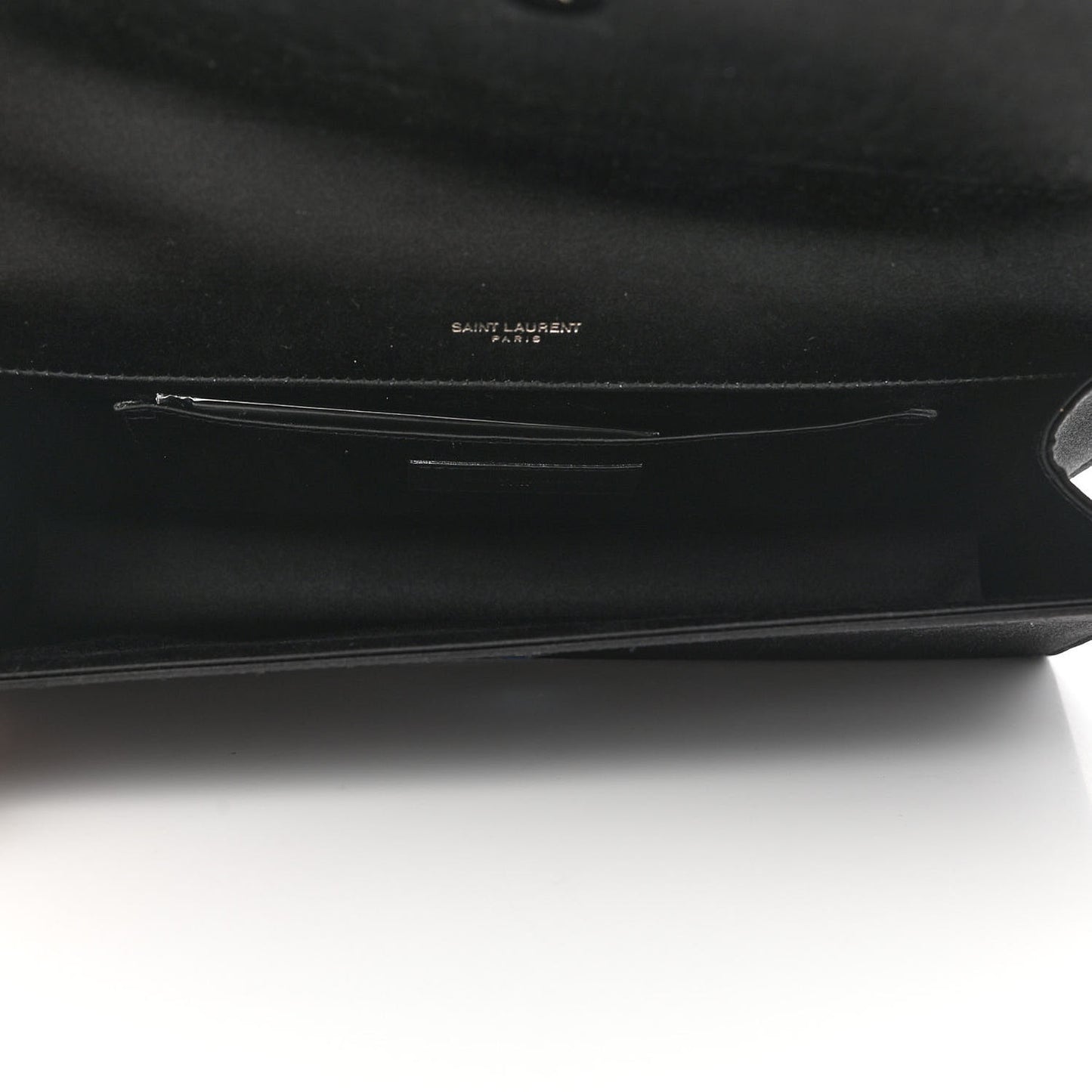 Satin Monogram Cassandre Clutch Black