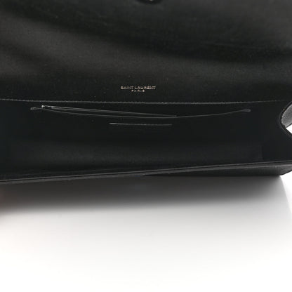 Saint Laurent Satin Monogram Cassandre Clutch Black 5 of 8