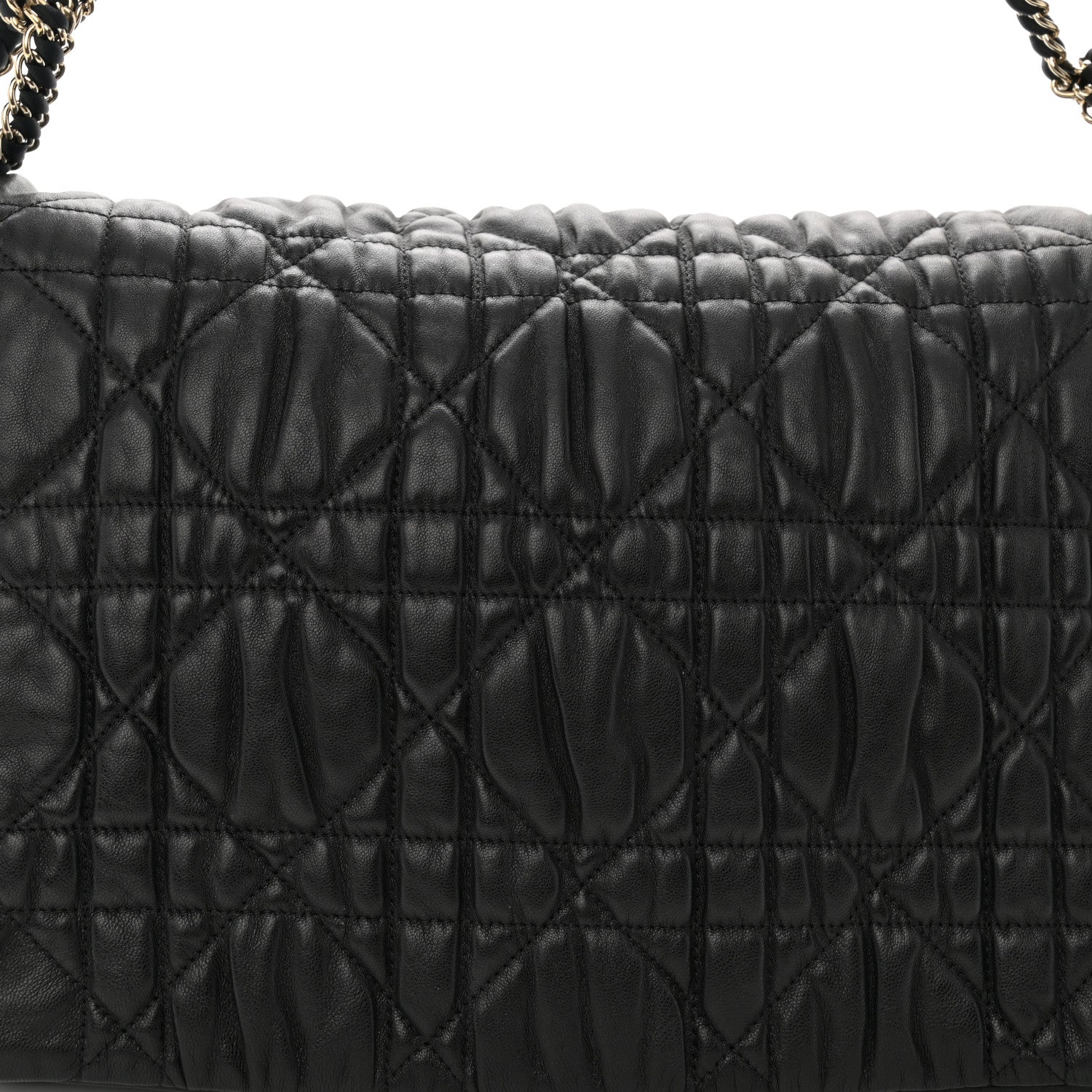 Christian Dior Lambskin Cannage Medium Delidior Flap Bag Black 8 of 13
