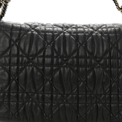 Christian Dior Lambskin Cannage Medium Delidior Flap Bag Black 8 of 13