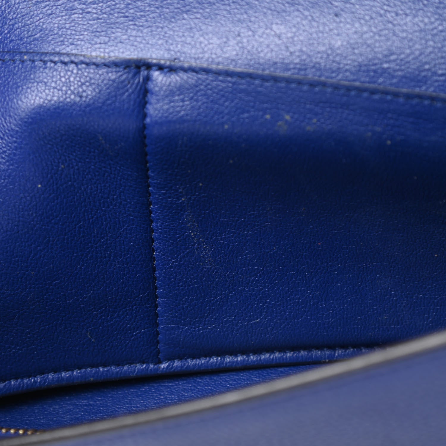 Celine Drummed Calfskin Suede Small Trapeze Indigo 12 of 22
