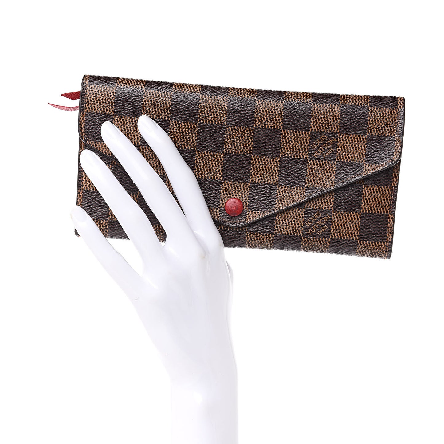 Damier Ebene Josephine Wallet Red