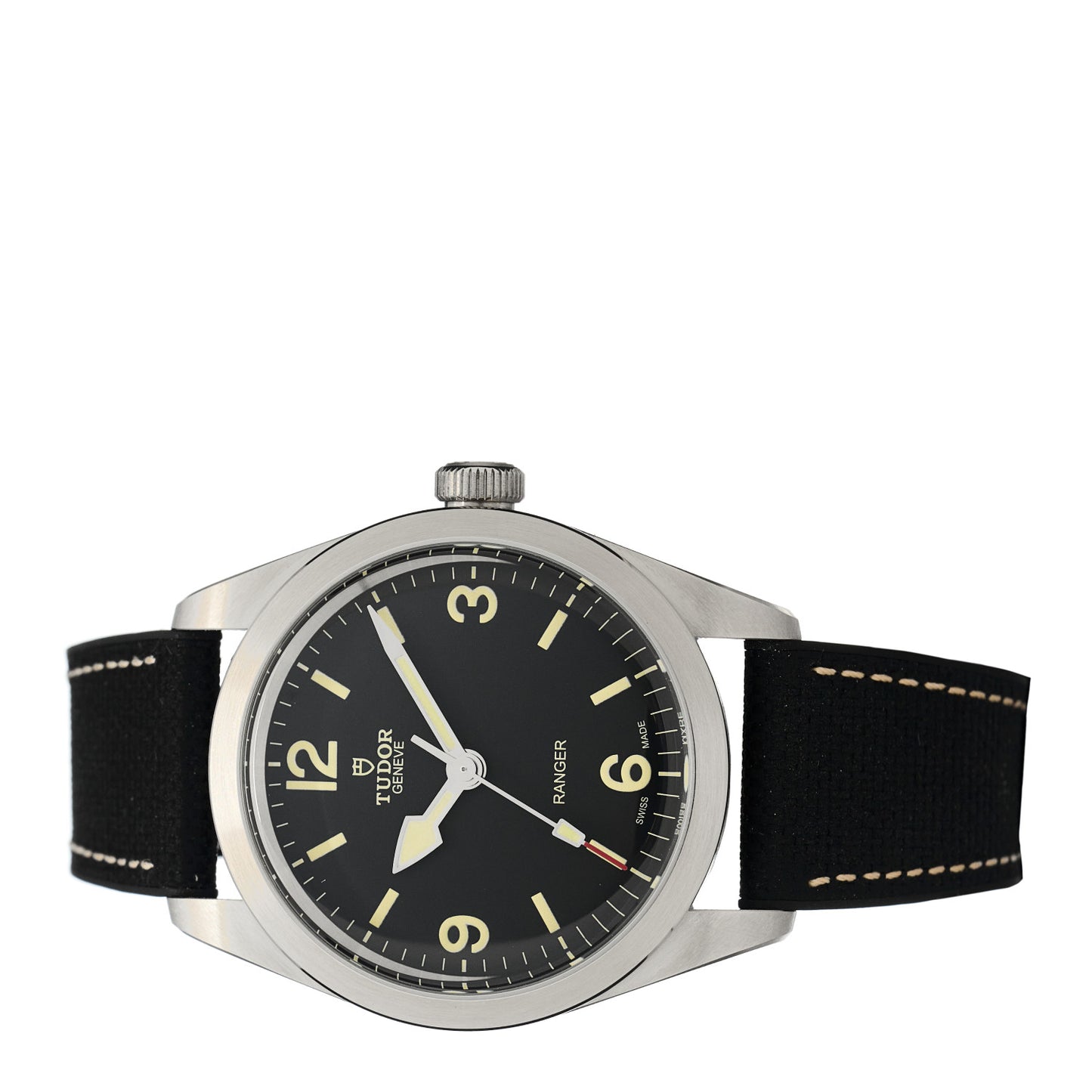 Stainless Steel Fabric 39mm Oyster Prince Automatic Watch Black 79950