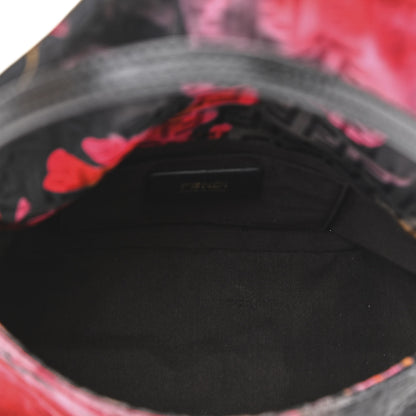 Fendi Zucchino Vitello Floral Mini Forever Mama Baguette Black Multicolor 4 of 9