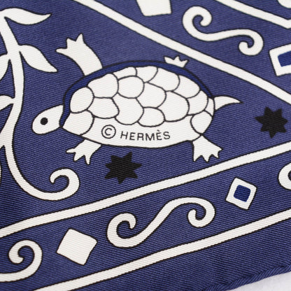 Hermes Silk Twill Peuple Du Vent Scarf 140 Marine 5 of 6