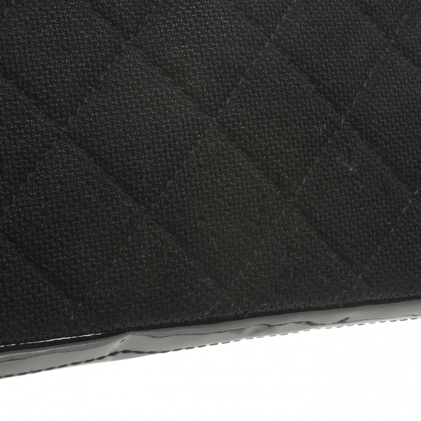 Jersey and Patent Mademoiselle East West Flap Black
