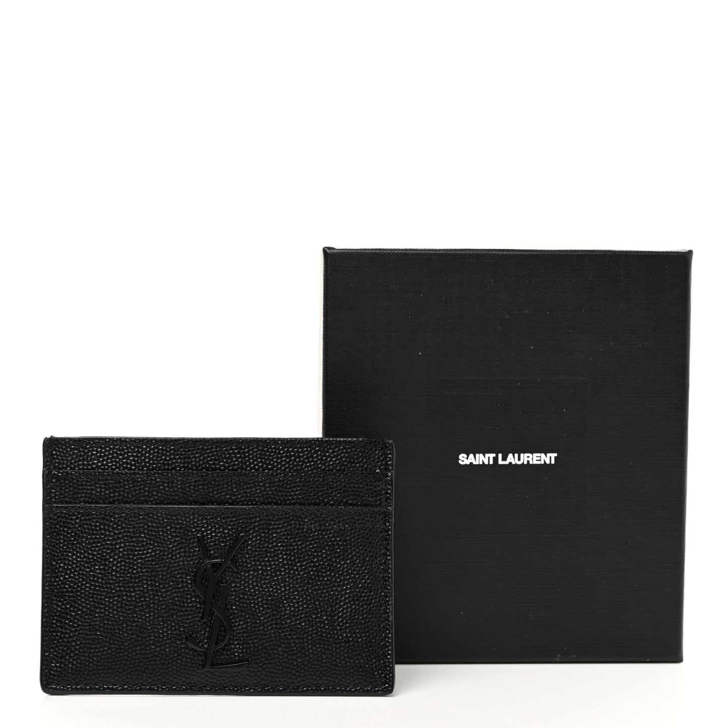 Grain De Poudre Monogram Credit Card Case Black