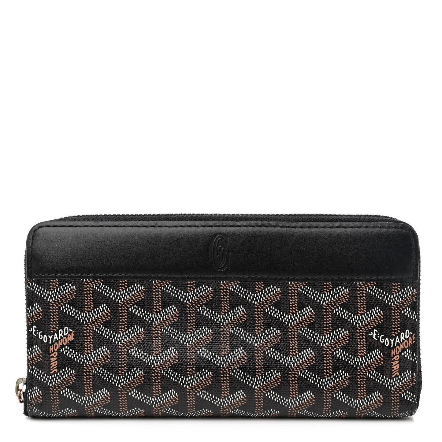 Goyardine Matignon Zip Around GM Wallet Black