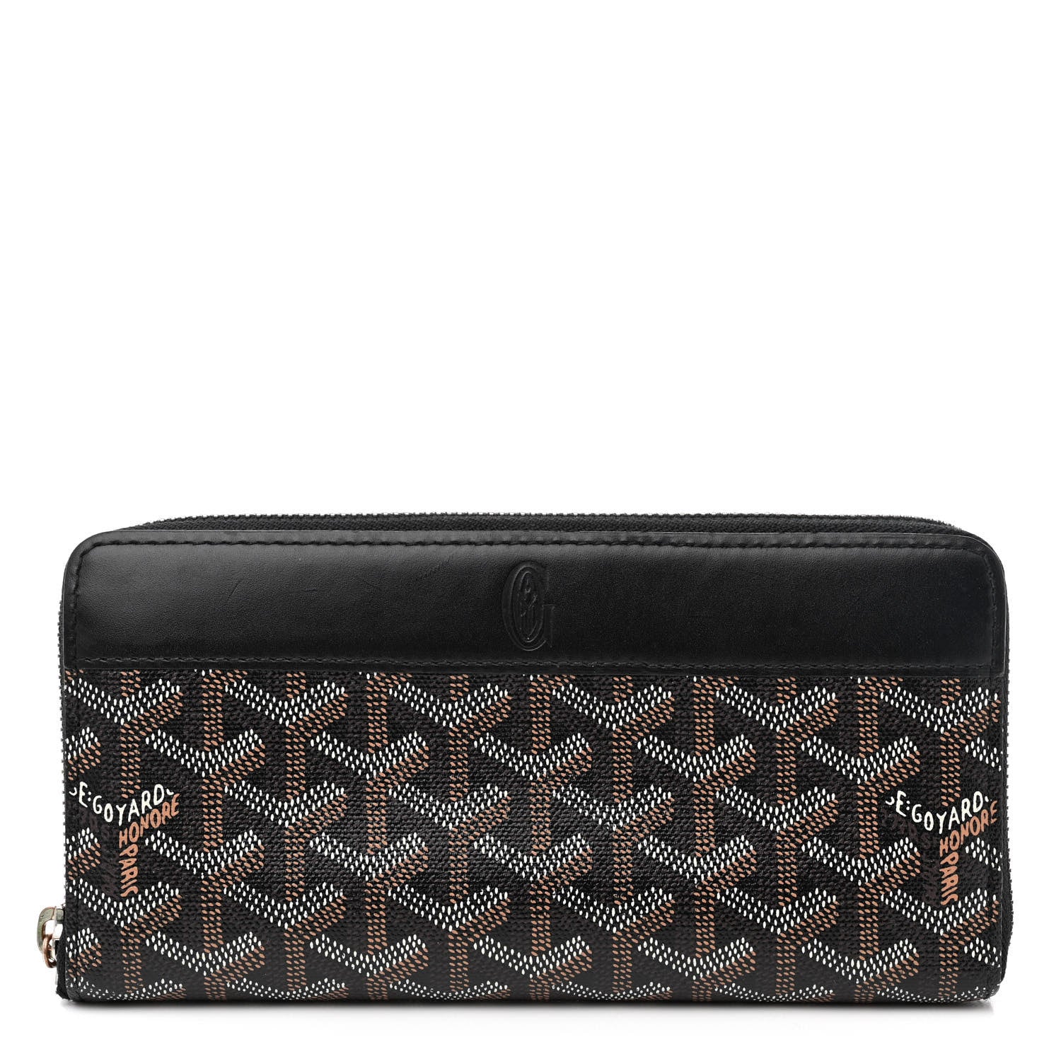 Goyard Goyardine Matignon Zip Around GM Wallet Black 1 of 11