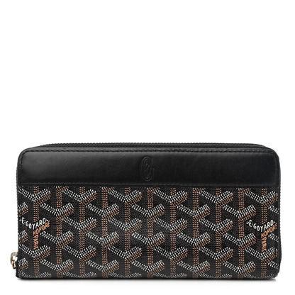 Goyard Goyardine Matignon Zip Around GM Wallet Black 1 of 11