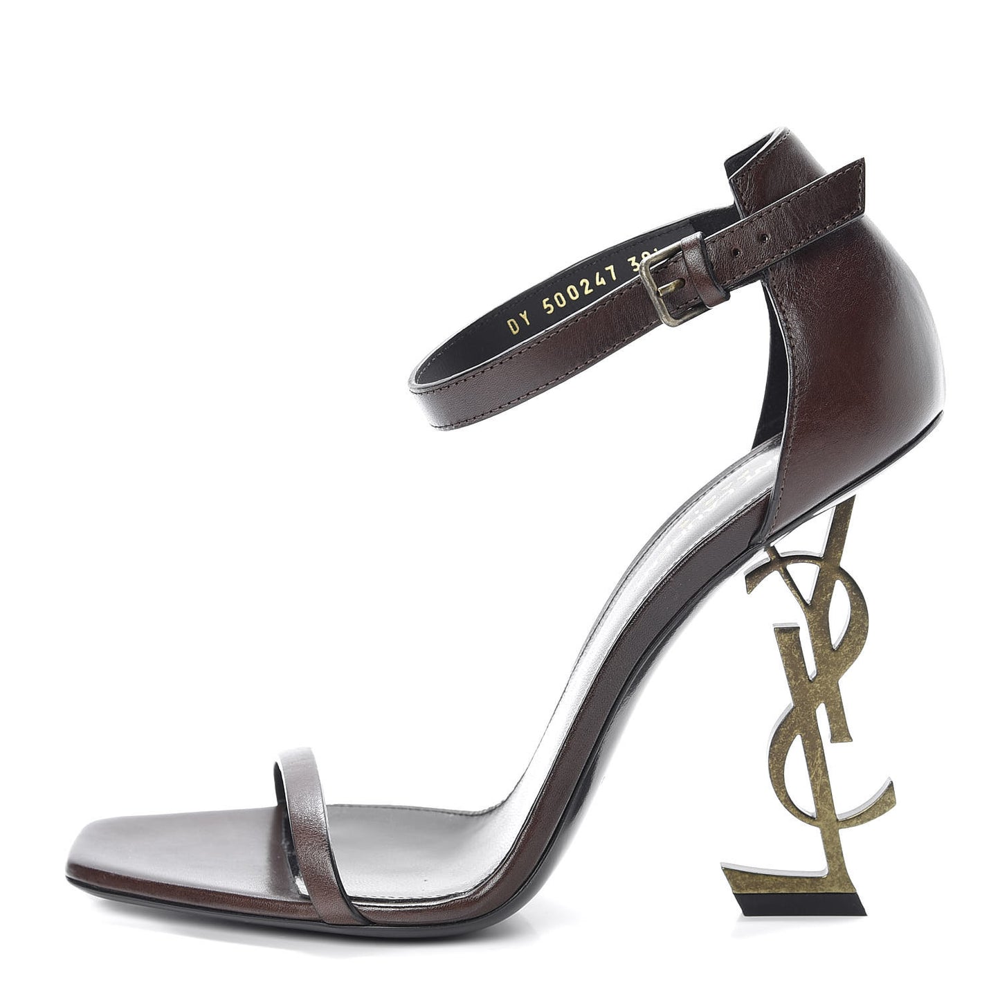 Calfskin Opyum Sandals 39.5 Brown