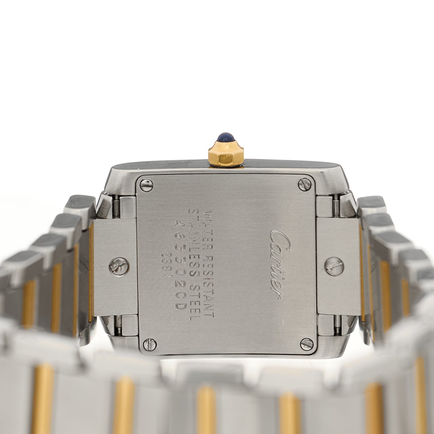 Stainless Steel 18K Yellow Gold 20mm Tank Francaise Quartz Watch