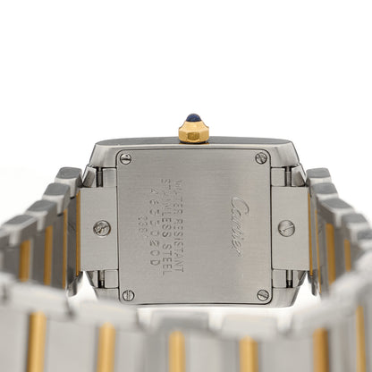 Cartier Stainless Steel 18K Yellow Gold 20mm Tank Francaise Quartz Watch 4 of 4