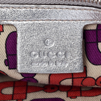 Gucci Guccissima Medium Britt Tote Silver 6 of 17