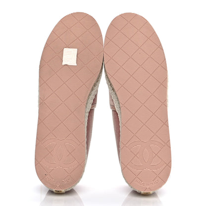 Chanel Velvet Patent CC Espadrilles 36 Pink 6 of 10