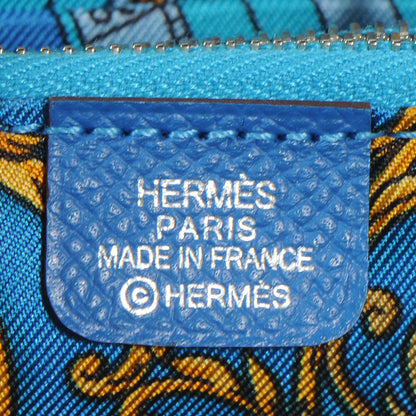 Hermes Epsom Silk In Compact Wallet Mykonos 7 of 8