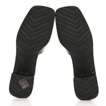 Gucci Rubber Gucci Logo Womens Platform 20/60mm Slide Sandals 38 Black 5 of 20