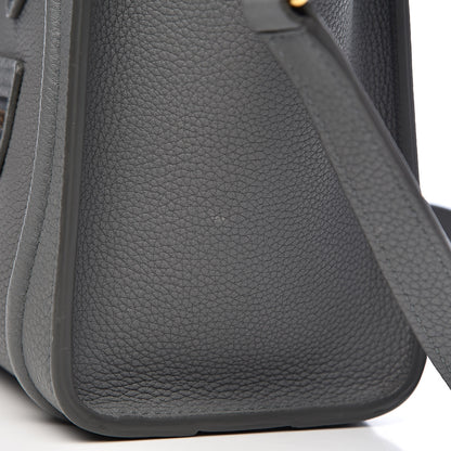Celine Drummed Calfskin Nano Luggage Kohl 9 of 10