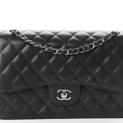 Chanel Caviar Quilted Jumbo Double Flap Black 7 of 9