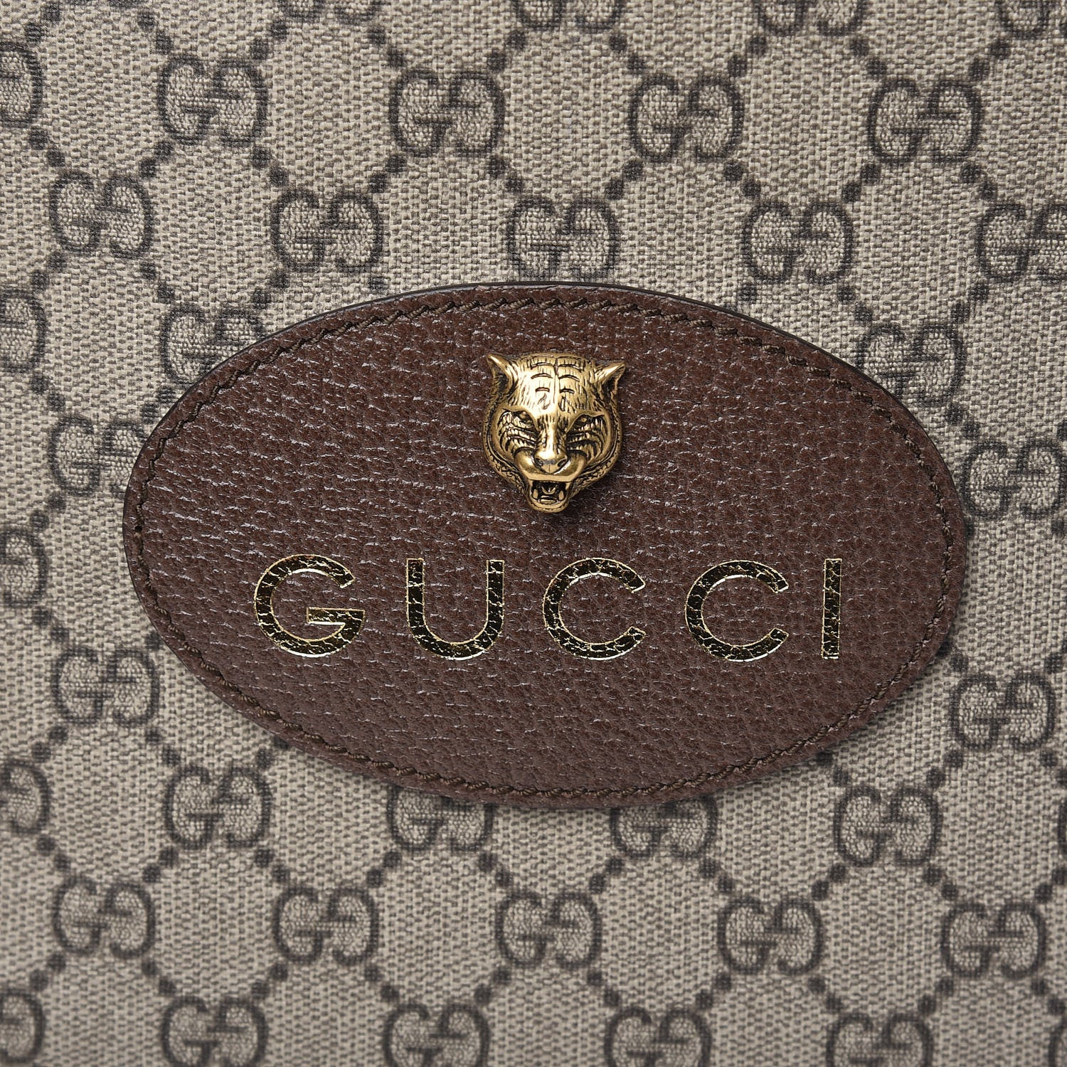 Gucci GG Supreme Monogram Neo Vintage Drawstring Backpack Beige New Acero Crop 8 of 10