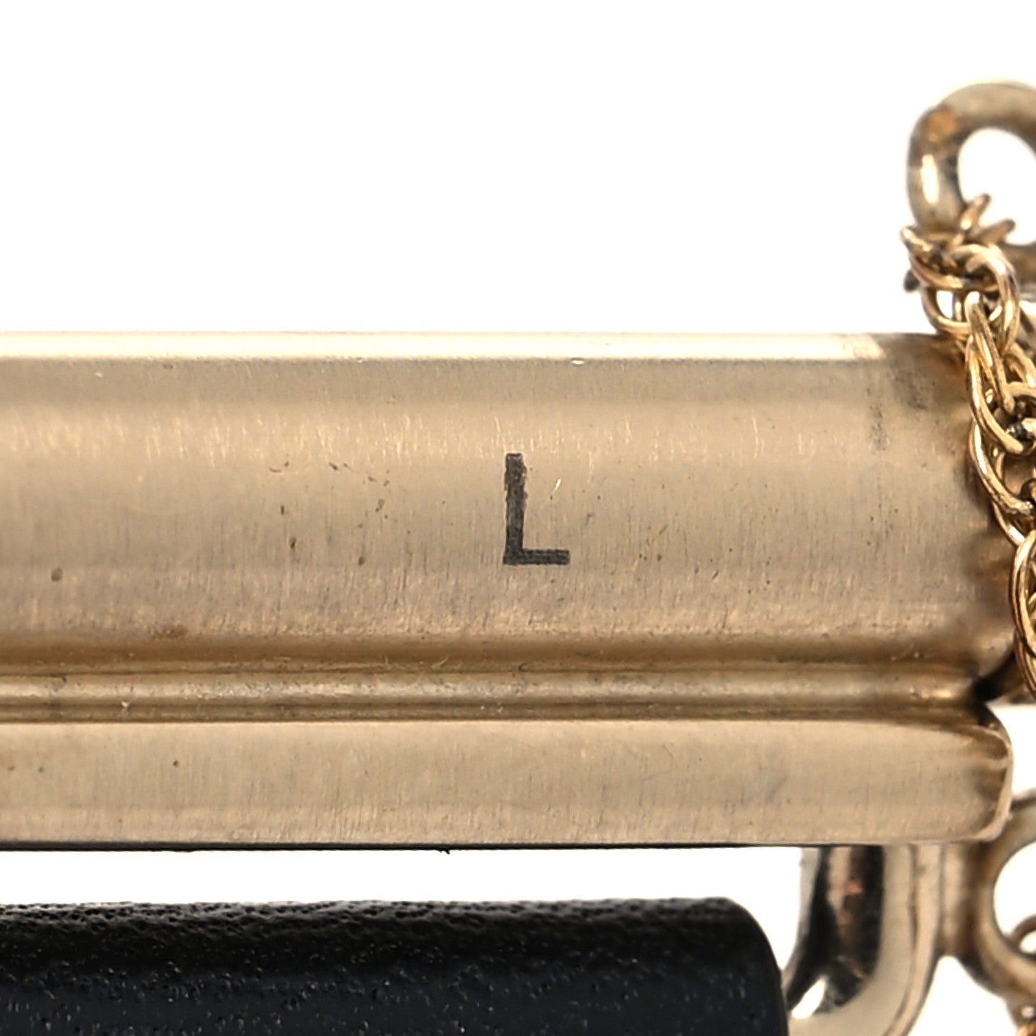 Chanel Calfskin CC Wide Cuff L Black Gold 6 of 7