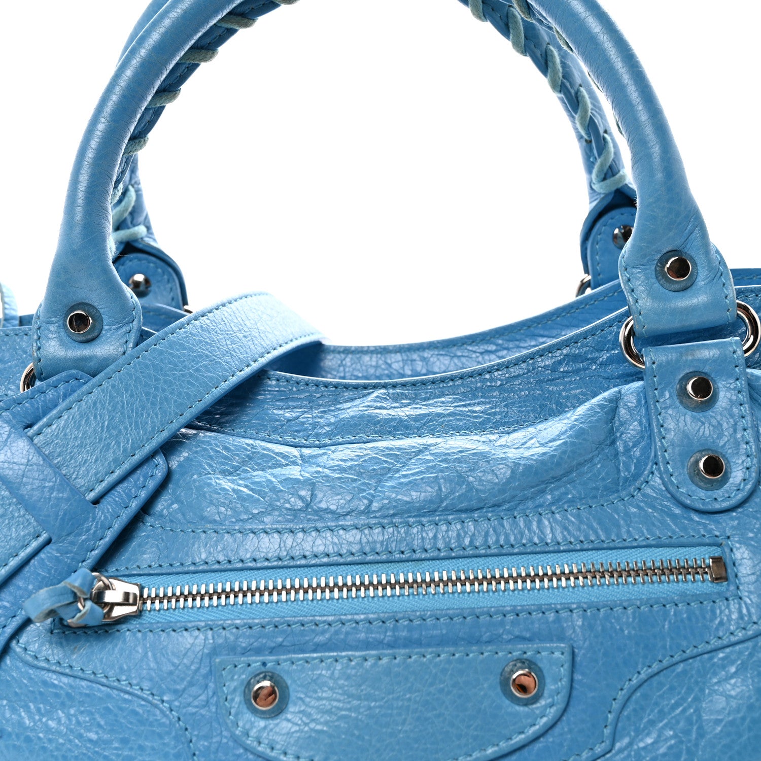 Balenciaga Agneau Classic Silver Hardware City Bleu Azur Clair 8 of 10