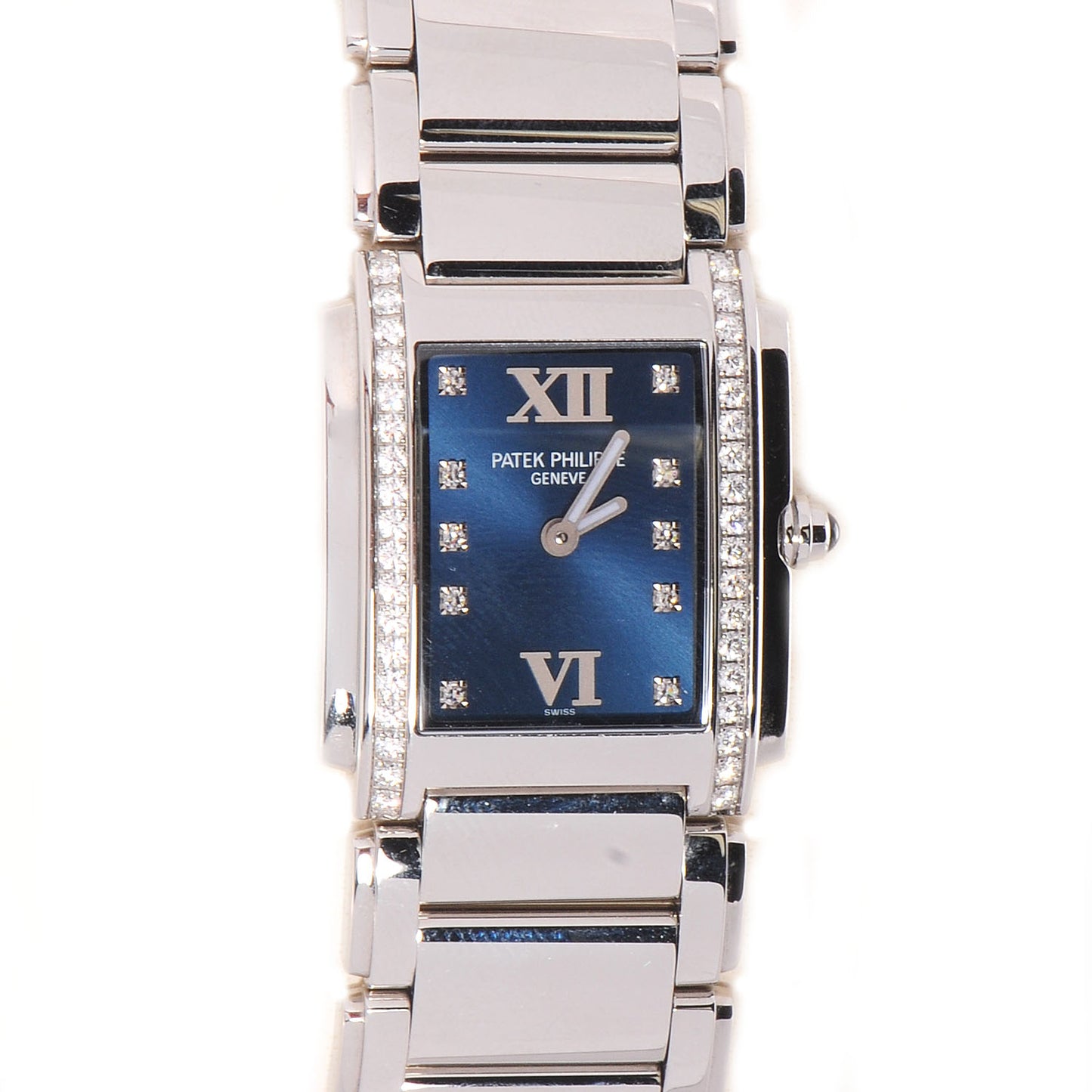 Stainless Steel Diamond 25mm Twenty-4 Quartz Watch Blue 4910/10A-012
