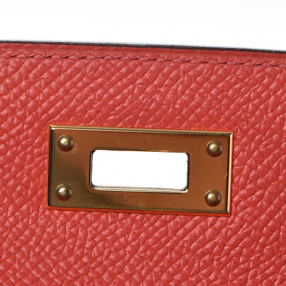 Hermes Epsom Kelly Cut Clutch Pochette Rose Jaipur 22 of 30