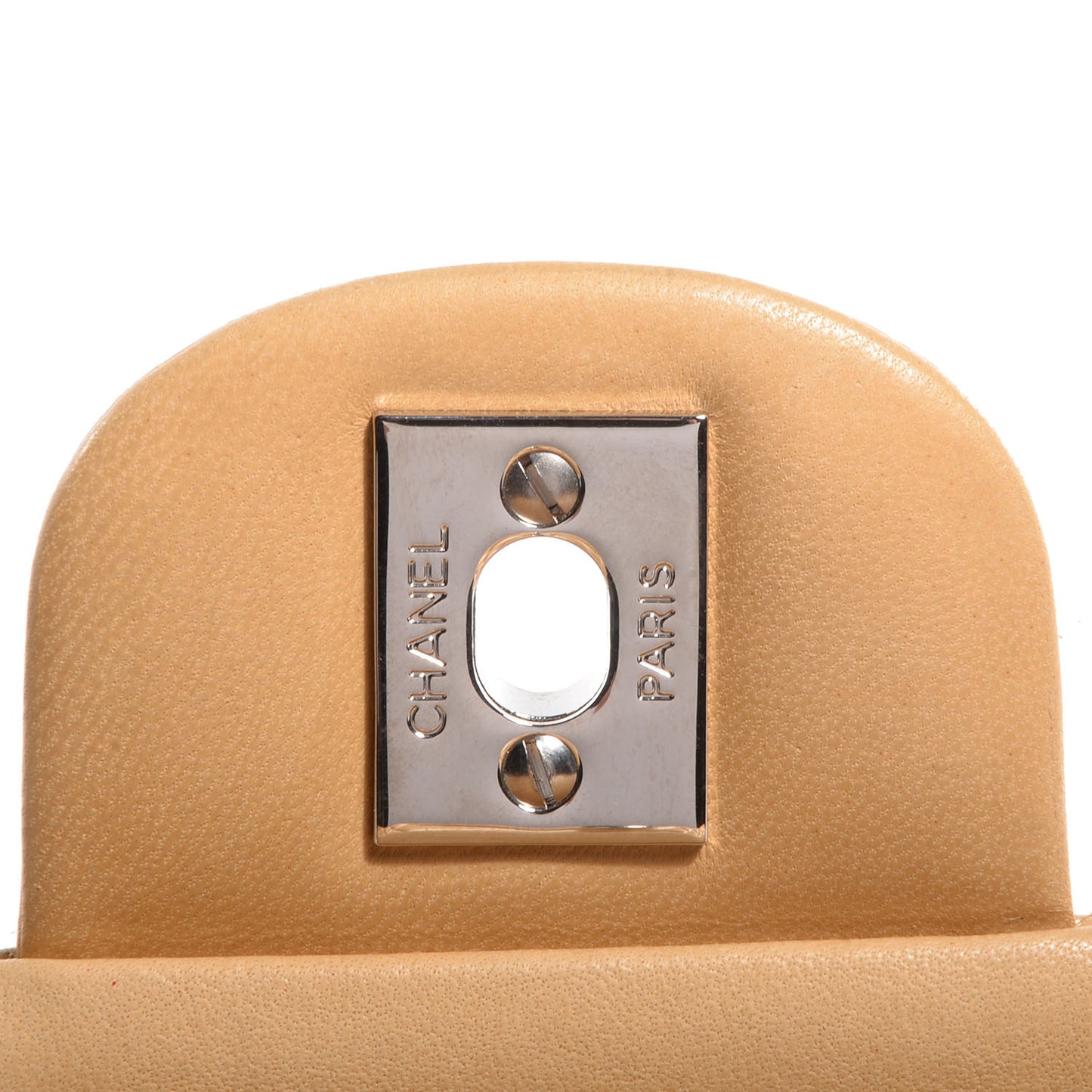 Lambskin Medium Double Flap Beige
