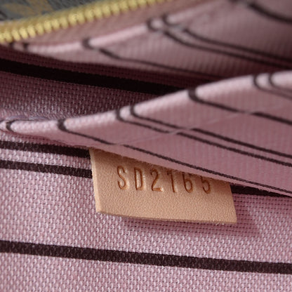 Louis Vuitton Monogram Neverfull MM GM Pochette Rose Ballerine 8 of 9