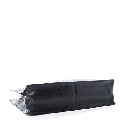 Chanel Glazed Aged Calfskin CC Tote Black 3 of 4