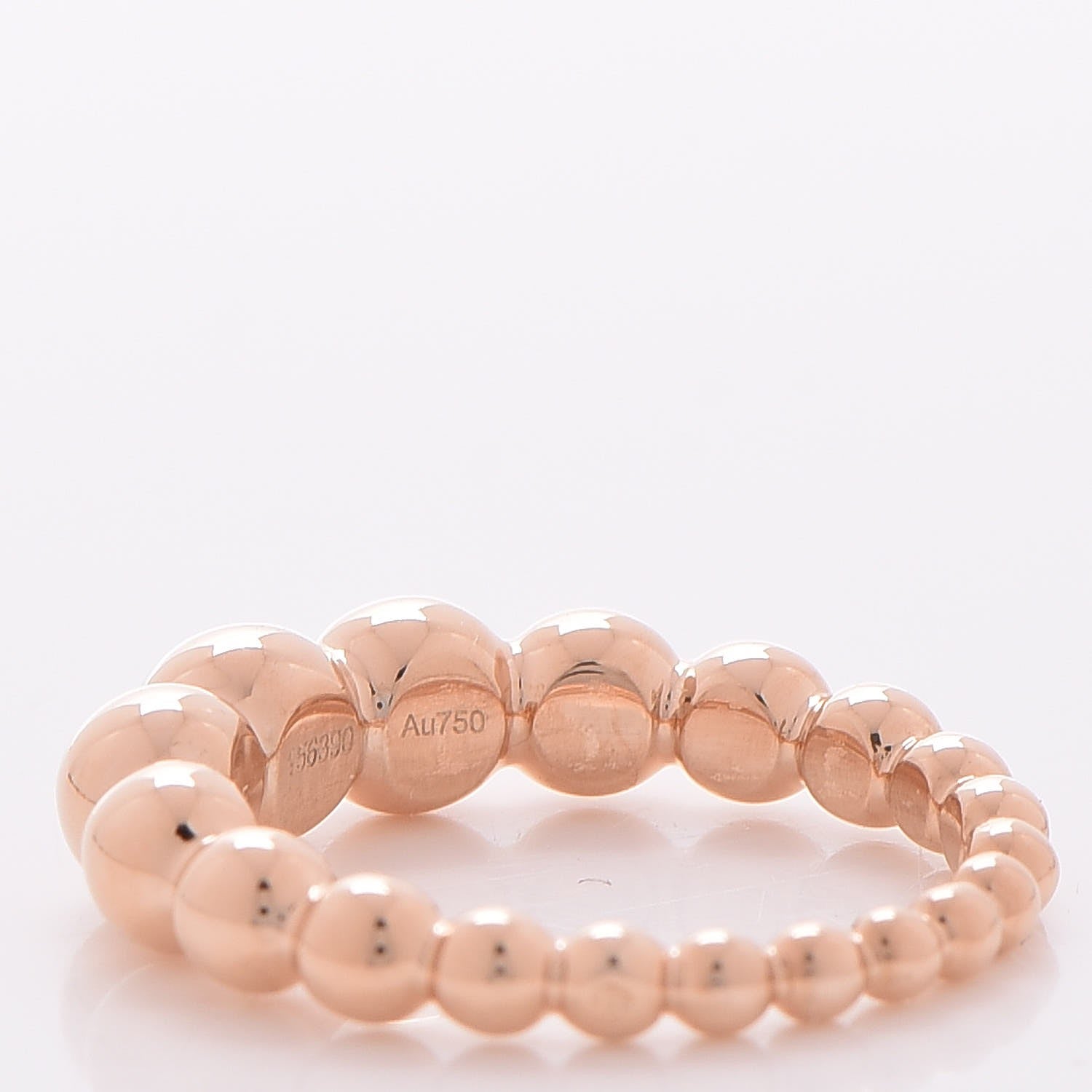 Van Cleef & Arpels 18K Rose Gold Perlee Pearls of Gold Variation Ring 53 6.5 3 of 7