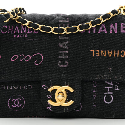 Chanel Denim Quilted Denim Mood Mini Rectangular Flap Black Multicolor 8 of 11