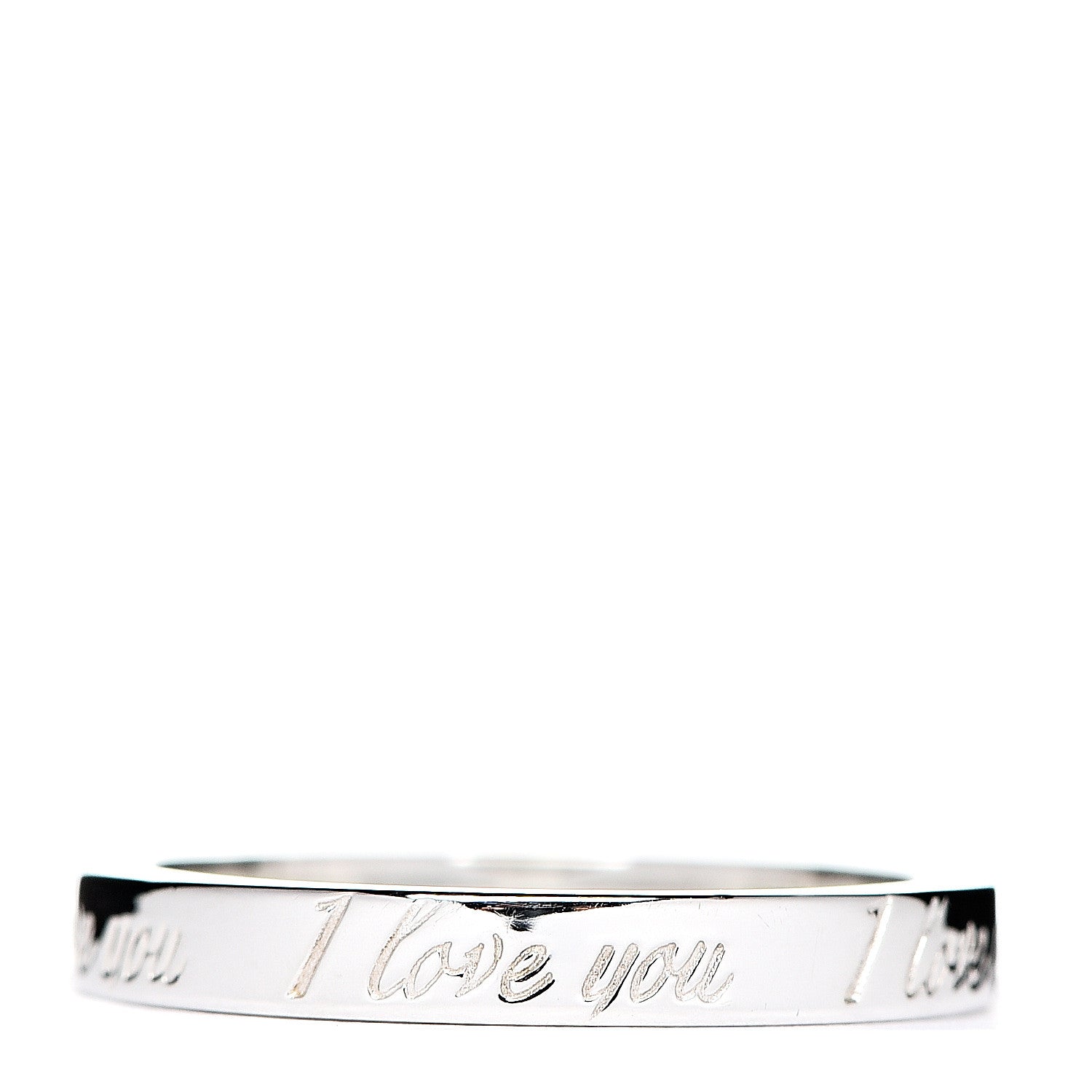 Tiffany Sterling Silver I Love You Band Ring 51 5.75 1 of 4