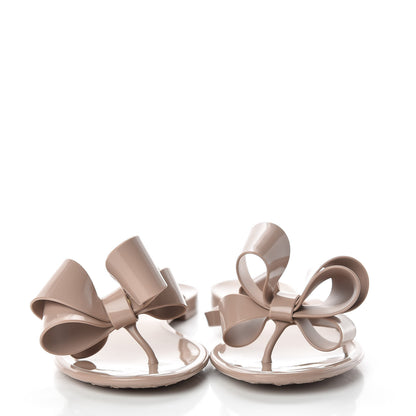 Valentino Garavani PVC Jelly Bow Thong Sandals 37 Poudre 2 of 8