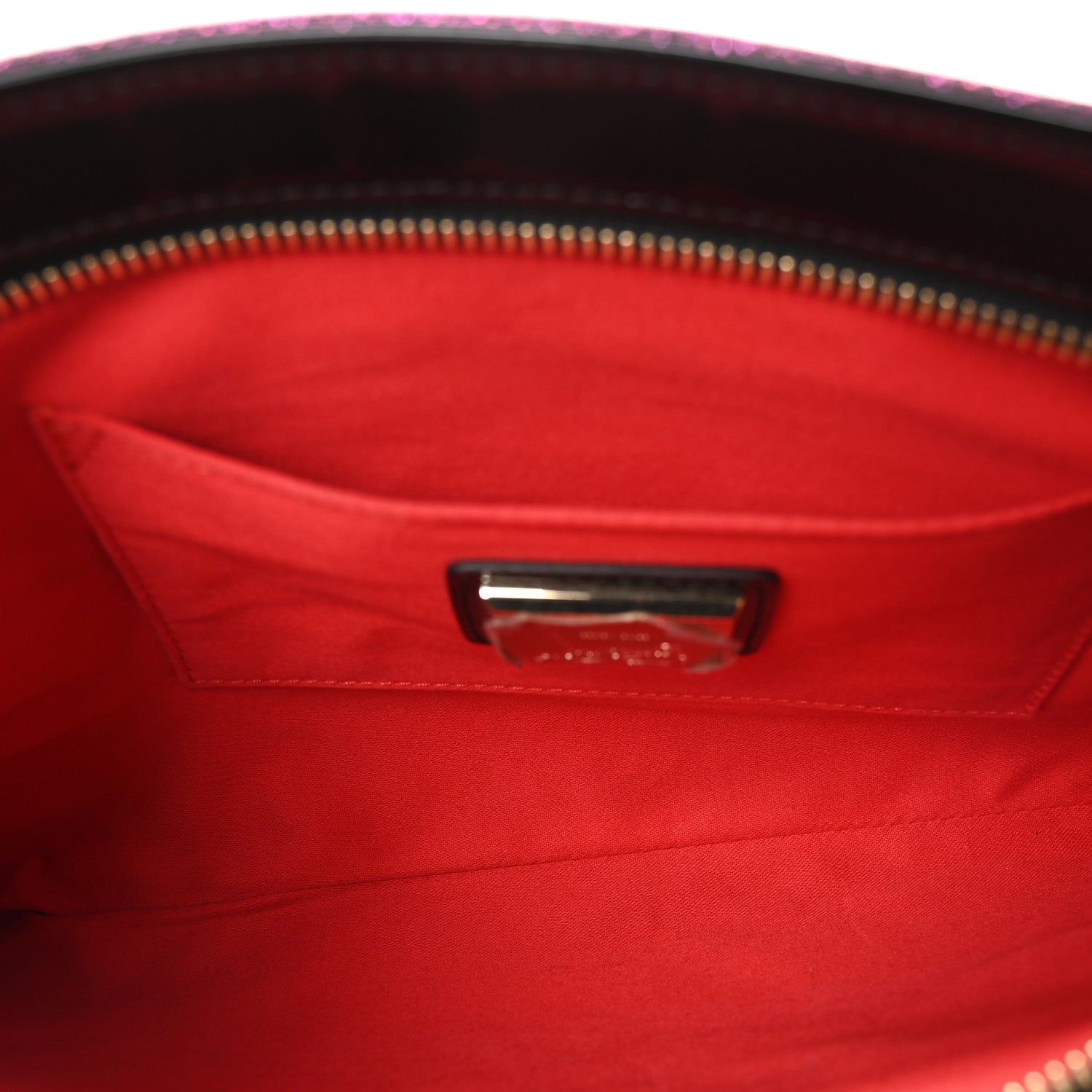 Christian Louboutin Metallic Raffia Studded Loubiposh Chain Clutch Magenta 5 of 9