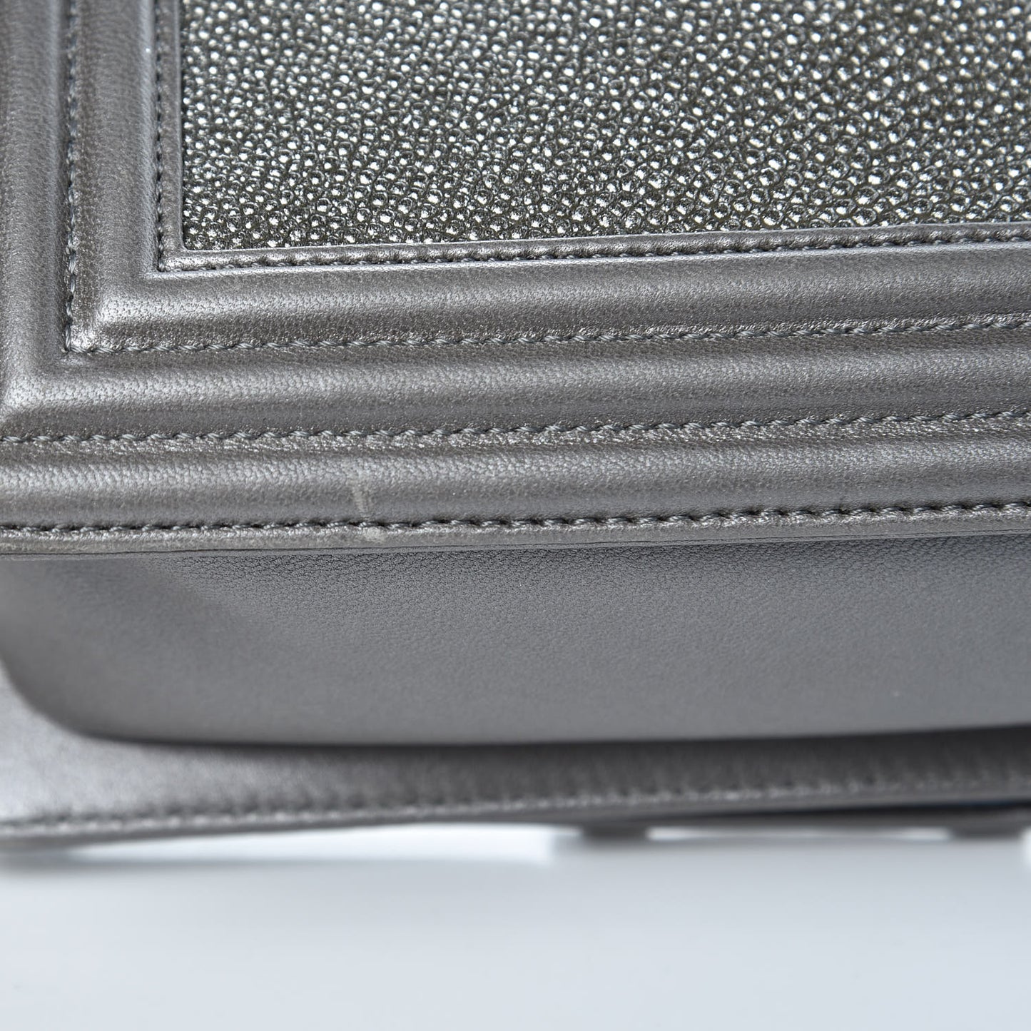 Galuchat Stingray Small Boy Flap Silver