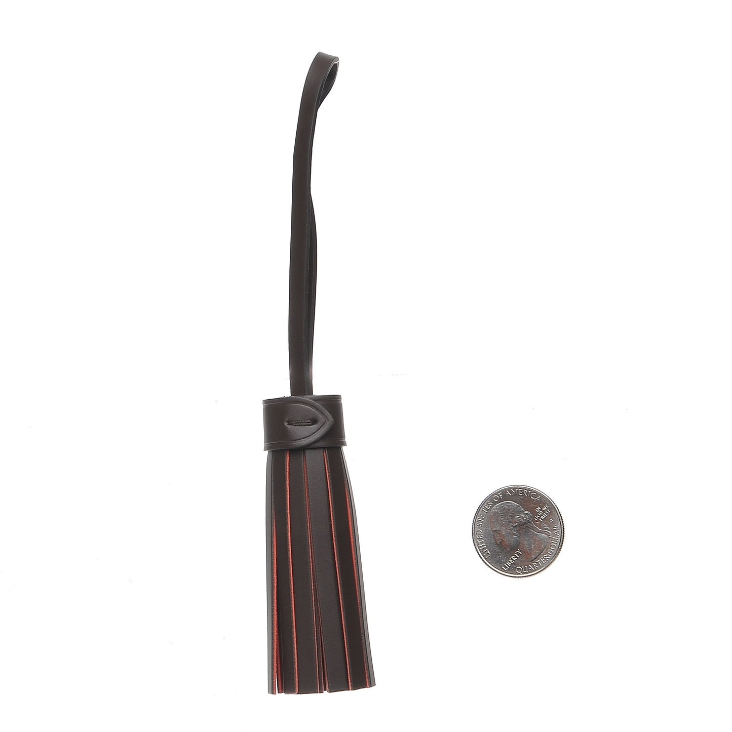 Calfskin Croisette Tassel Bag Charm Ebene