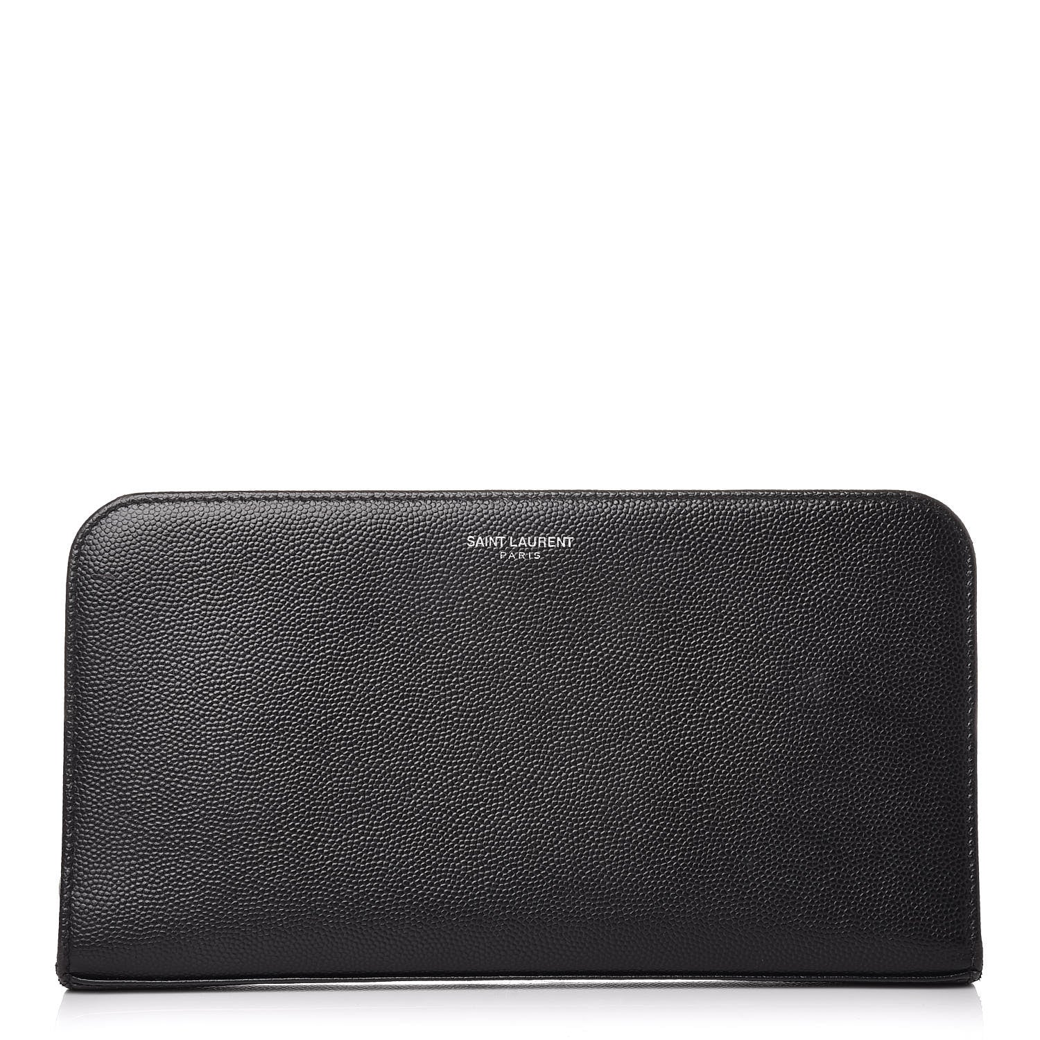 Saint Laurent Grain De Poudre Classic Zip Around Travel Wallet Black 1 of 10